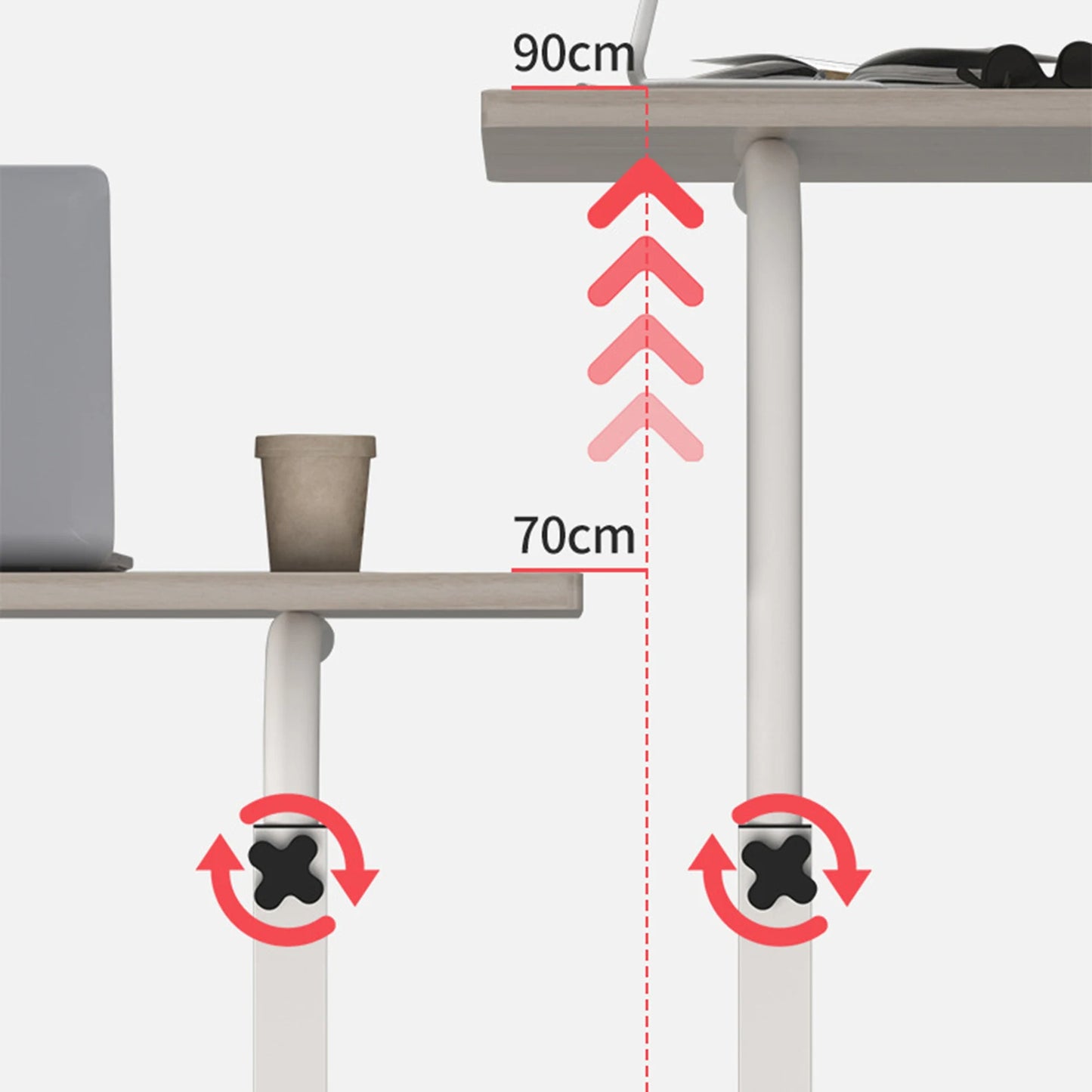 Bureau Mobile et Réglable - Idéal pour le Travail et les Loisirs