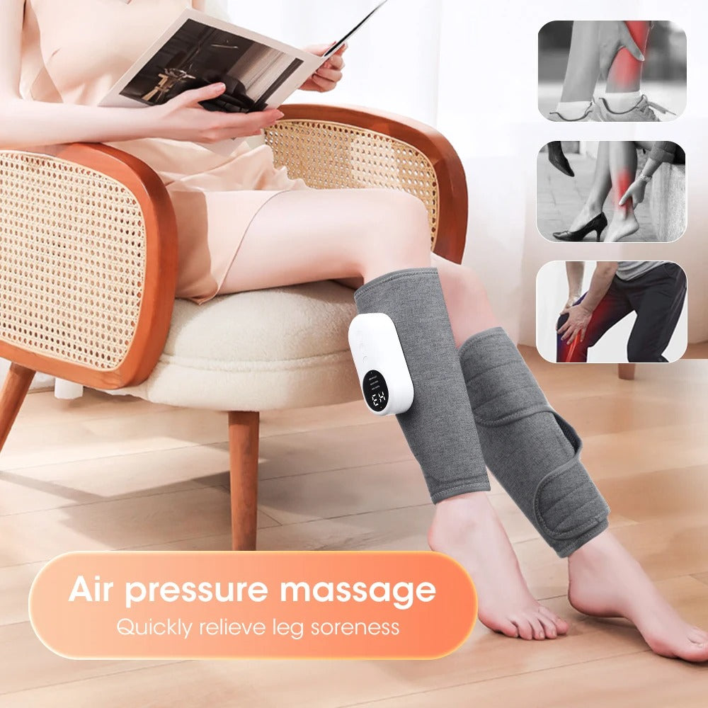 Appareil de Massage par Compression d’Air avec Chauffage – Multi-zones | Jambes, Cuisses, Mollets, Bras !